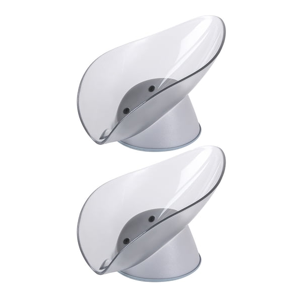unbranded 2 Pcs Net Soap Bar Case Box Leaf Shape Heat-resistant Holder