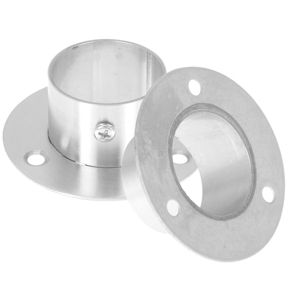 SHOWERORO 2Pcs Metal Banister Support Brackets for Home Stair Railing Elegant Plated Silver Finish