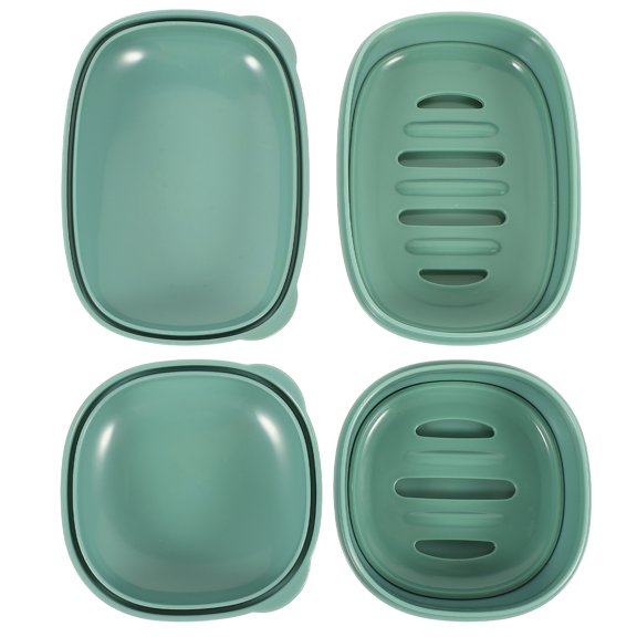 LITINKIMI Bathroom Soap Tray Green 2Pcs