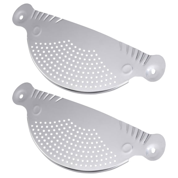 2-Piece Stainless Steel Pot Drainer and Frying Pan Drain Board, , 32x13CM Kitchen Sink Accessory