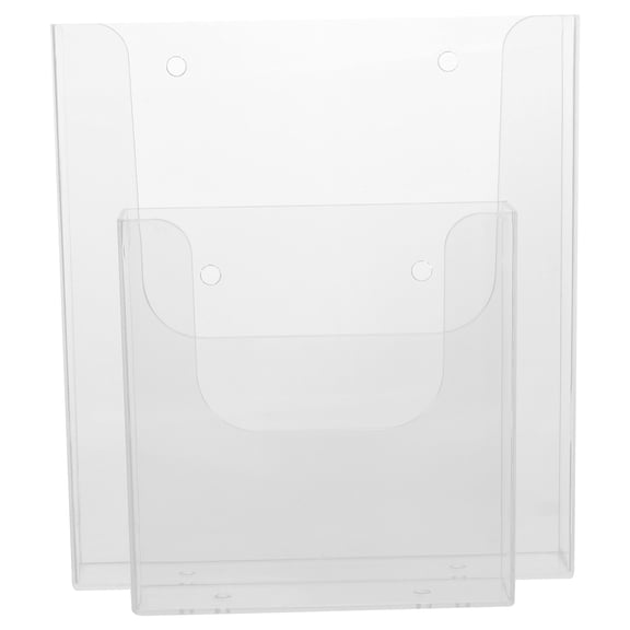 unbranded  2 Pcs Pantry Organiser Brochure Holder Transparent Document