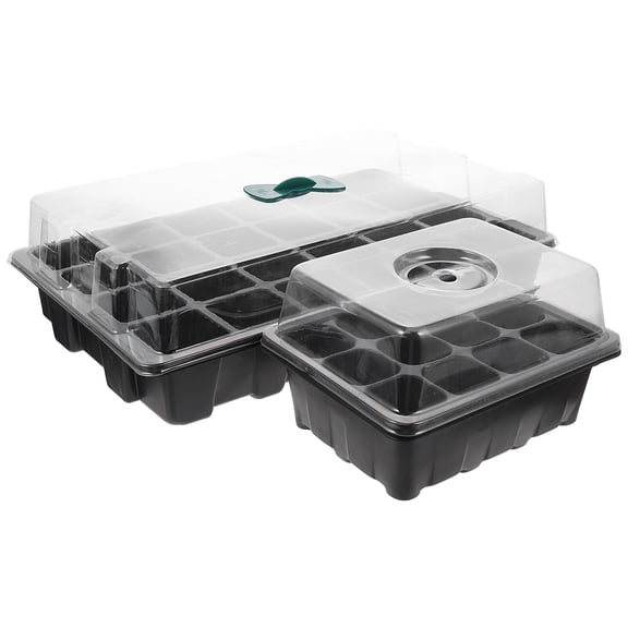 2Pcs Multiple Holes Plant Germination Boxes Garden PVC Flower Planting Box