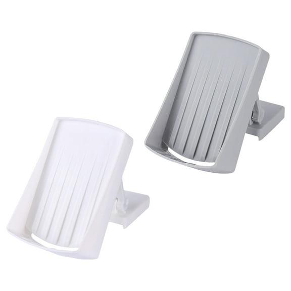 unbranded  2 Pcs Plastic Soap Shelf Draining Rack Scourer Bars Sponge Travel White