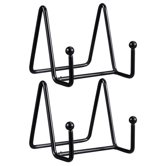 unbranded  2 Pcs Plate Display Stand Top Tabletop Easel Easels for Painting Black