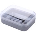 thumbnail image 1 of unbranded  2 Pcs Portable Bar Soap Holder Grey Box Container with Lid, 1 of 8