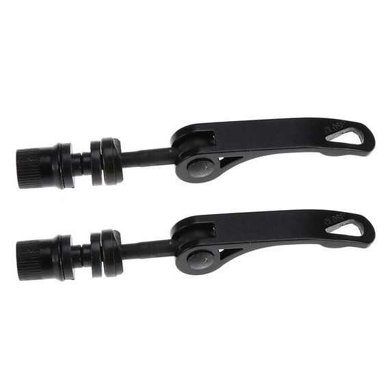 unbranded 2 Pcs Quick Release Lever Lock Buckle Bike Seat Pole Skewers Black