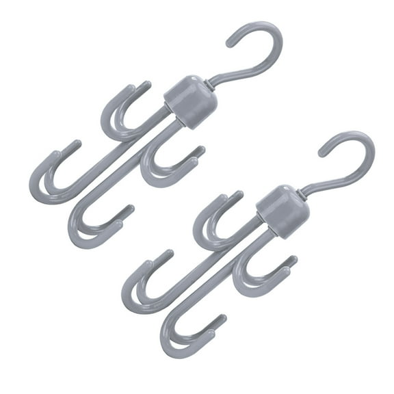 2 Pcs Versatile Lightweight Rack Hooks 23.5 x 10 cm Grey - Multi-Purpose Hanging Hooks for Home and Office