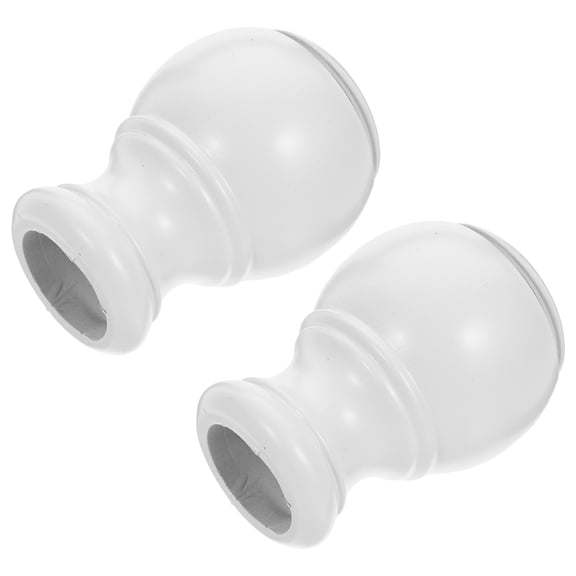 unbranded  2 Pcs Roman Head Curtain Rod Curtains Rods Decoration White