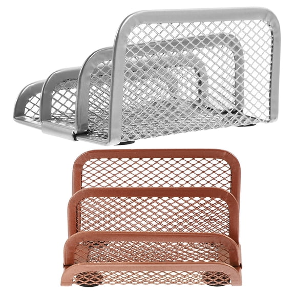 unbranded  2 Pcs Rose Gold (1pcs Each) Computer Desk Document Holder Hat Organizer Magazine Rack Student