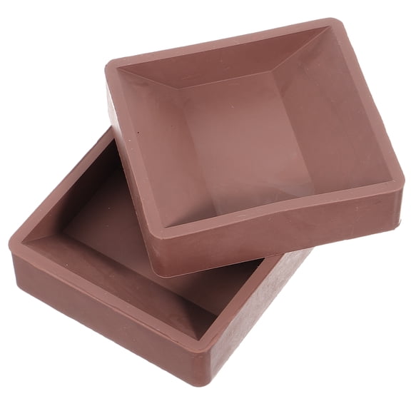 VERDANVERSE Wheel Stopper for Bed Rubber Caster Cups 2Pcs Brown