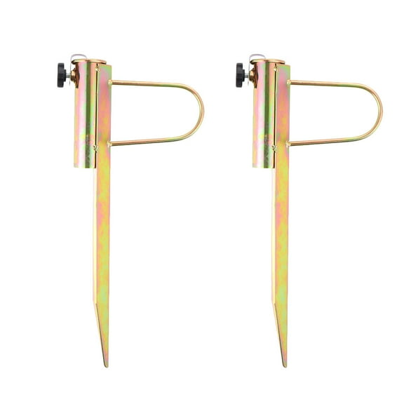 unbranded  2 Pcs Sand Anchor Umbrella Stands Sun Rotary Seaside Golden