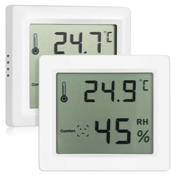 unbranded 2 Pcs Scale Grams Hygrometer Digital Thermometer 8.50X7.50X1.30CM