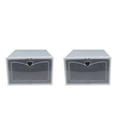 thumbnail image 1 of unbranded  2 Pcs Shoebox Plastic Male Footwear Cases Neat Storage, 1 of 8