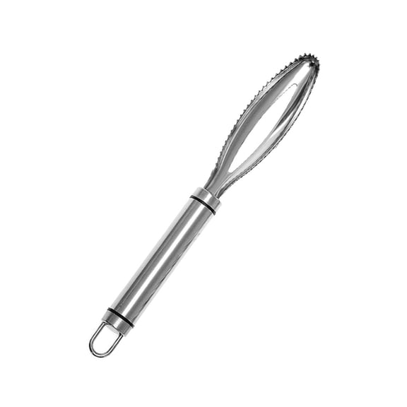 SKISUNO 2Pcs Stainless Steel Seafood Scraping Tool Smooth Silver Kitchen Gadget