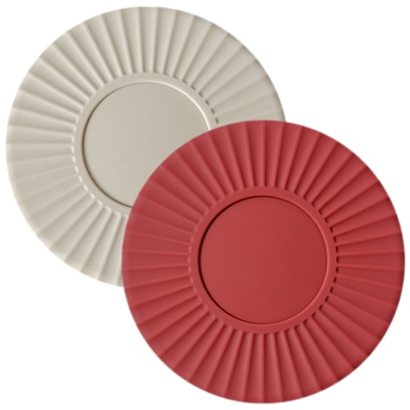 COOPHYA 2-Pack Red Silicone Kitchen Pads Pot Holders Reusable Hot Dish Mats for Home Cooking