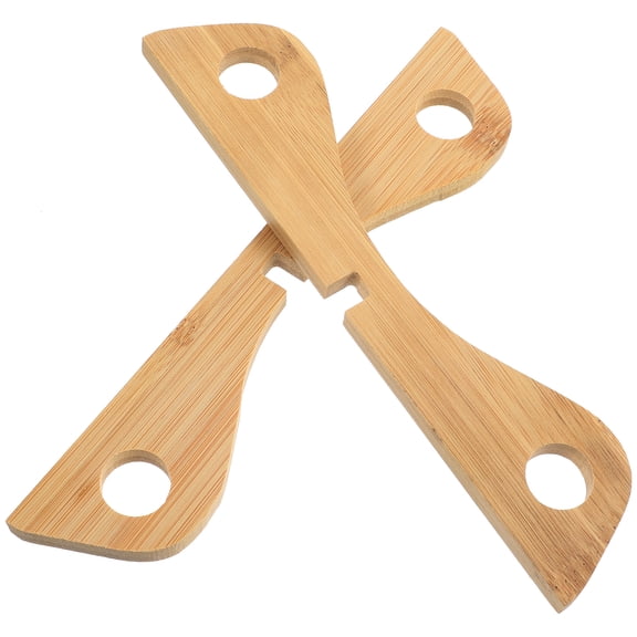 unbranded  2 Pcs Silverware Organizer Casserole Stand Portable Wok Holder Rack