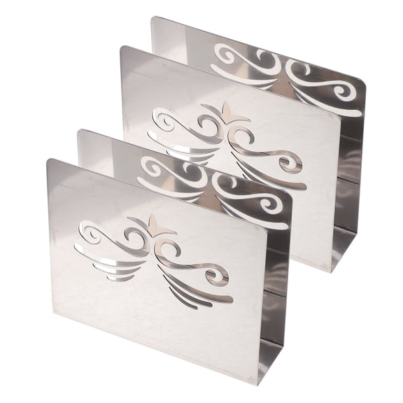 unbranded 2 Pcs Silverware Plate Napkin Holder Table for Dining Rack