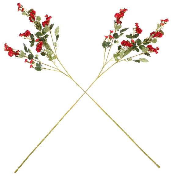 unbranded 2 Pcs DIY Flower Arrangement Decor Artificial Ornament Sunflowers Plant Bride Baby Red