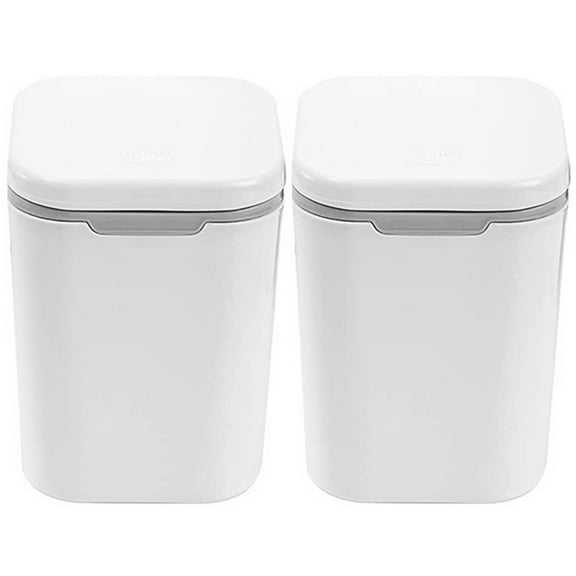 unbranded 2 Pcs Small Garbage Can Mini Trash Desktop Odorless Office