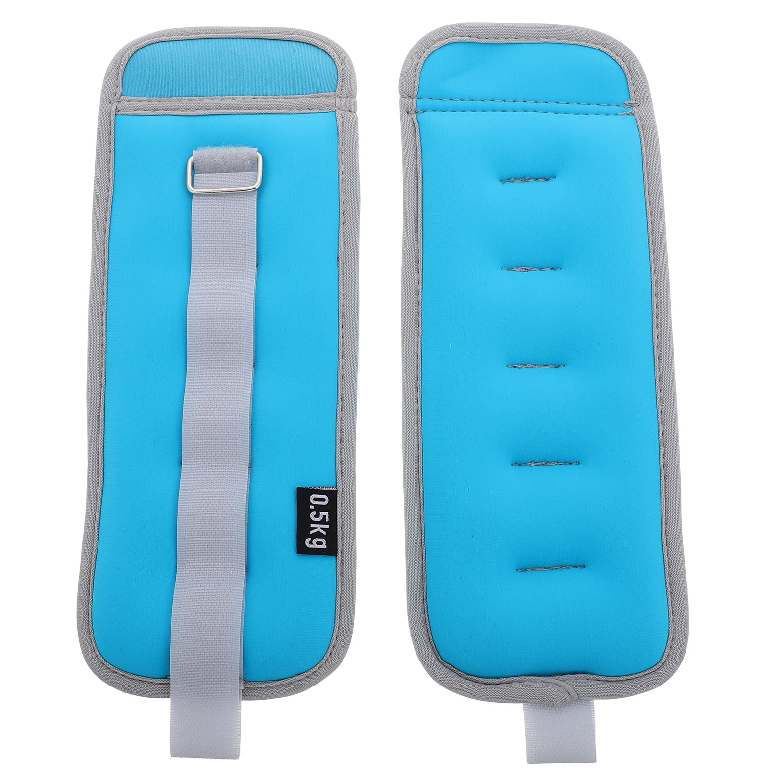 LITINKIMI 2Pcs Adjustable Sky Blue Ankle Weights for Fitness Running and Strength Training