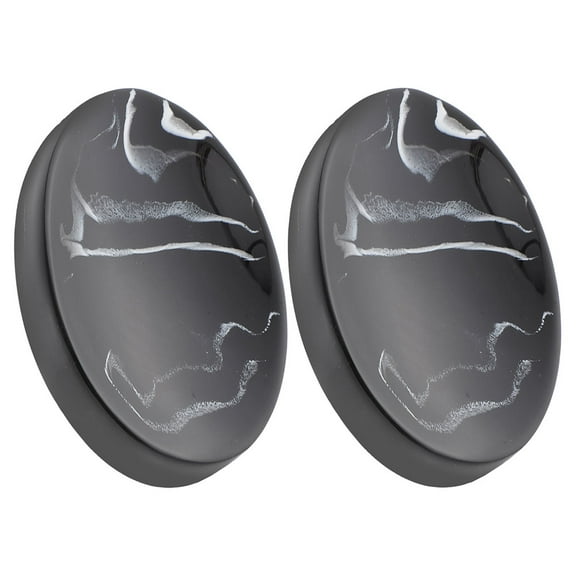 unbranded  2 Pcs Soap Box Automatic Dispenser Stone Drying Tray Foaming Case Decorative Trays Black