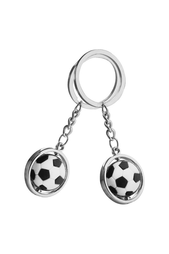 unbranded 2 Pcs Soccer Key Chains for Boys Rotating Keychain Child