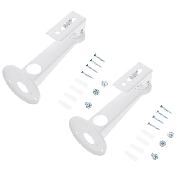 unbranded 2 Pcs Security Camera Rack Surveillance System Bracket Mounting White