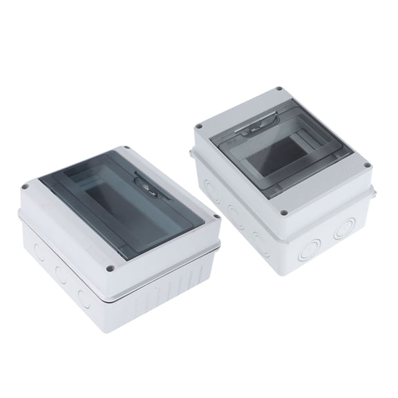 YSNOOWE 2Pcs White IP65 Rated Distribution Box with Breaker Protection for Charging Stations