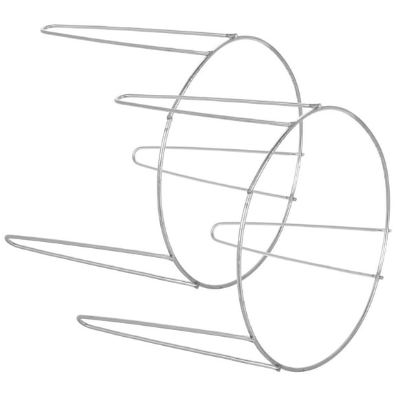 Hytrove Pan Stand Iron Silver Triangular Base 2Pcs 6.9x6.9x5.9in