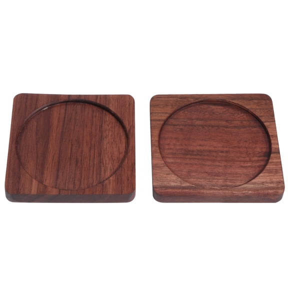 unbranded 2 Pcs Tiki Bar Decorations Cup Coasters Heat Insulation Pad 8.8X8.8CM