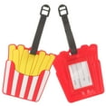 thumbnail image 1 of 2pcs French Fries Luggage Tags Women Suitcase Tags ID Identifier Luggage Tags, 1 of 7
