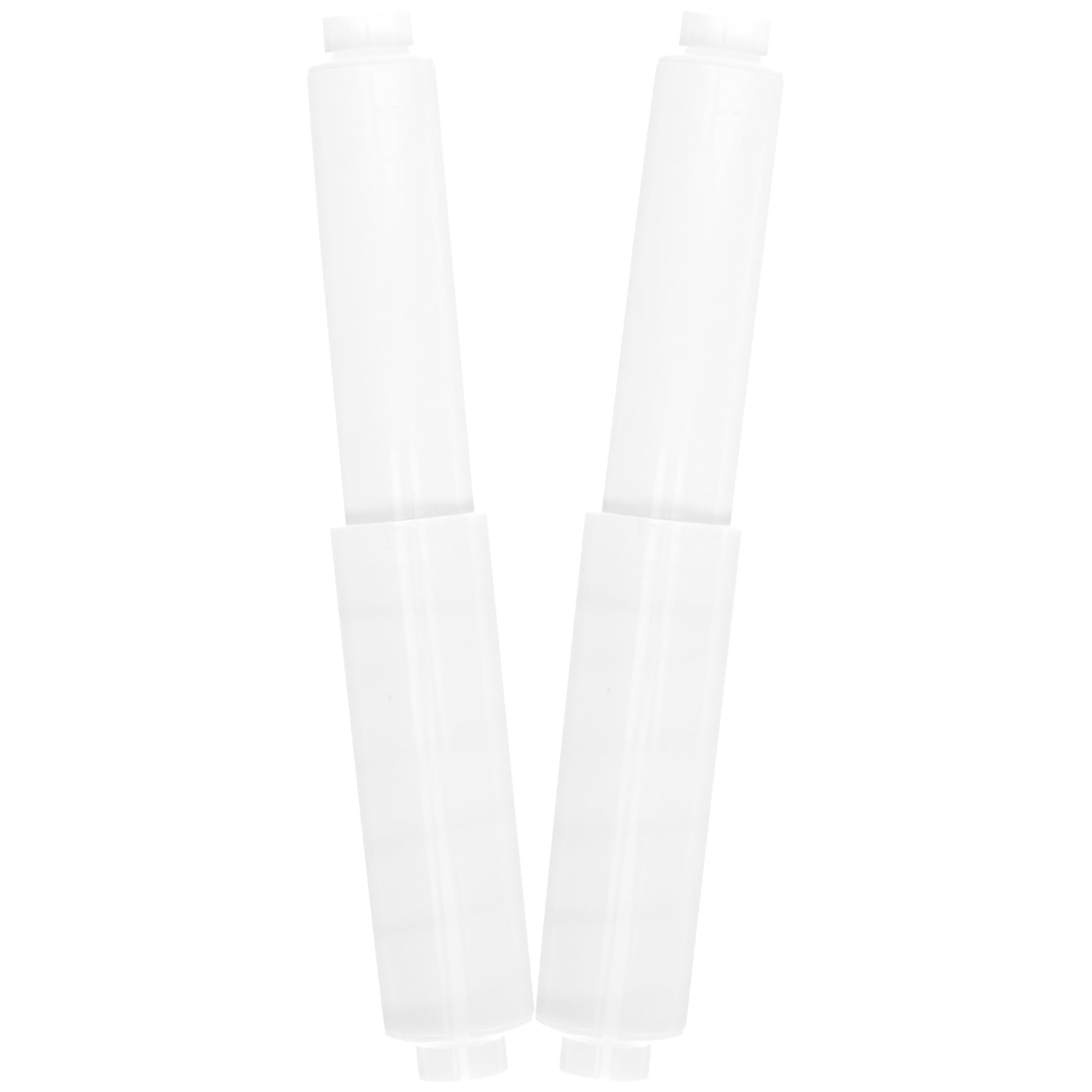 unbranded 2 Pcs Unique Wall Roll Holder Rotating Shaft Toilet Paper Insert 17x2.5cm White