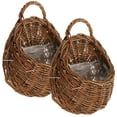 thumbnail image 1 of unbranded  2 Pcs Wall Hanging Rattan Flower Basket Decorative Storage Baskets Pot, 1 of 8