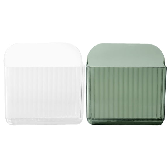 unbranded  2 Pcs Wall Mounted Tv Remote Holder Transparent Storage Box Office