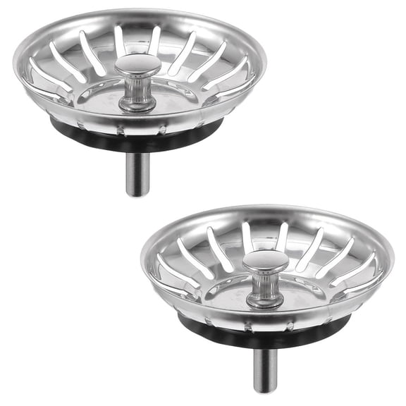 YSNOOWE 2-Pack Stainless Steel Sink Drain Covers Basin Cap with Quick Installation for Kitchen and Bathroom Accessories