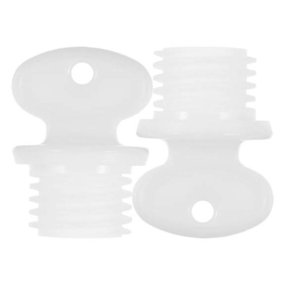 LITINKIMI 2-Pack White Plastic Leakproof Bottle Caps for Hot Water Bottles and Heat Bags, and Secure Seal