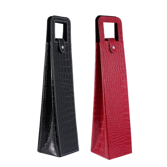 unbranded  2 Pcs Wine Bag Bags for Bottles Reusable Carriers Gifts Travel Black
