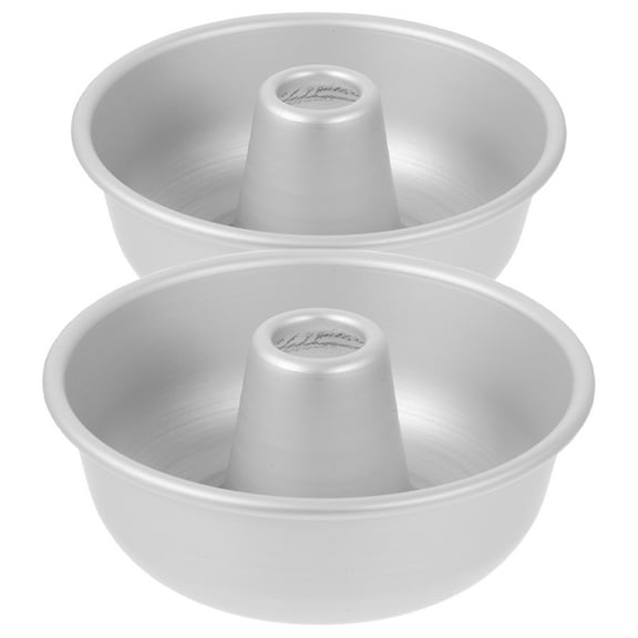 OUNONA 2-Piece Donut and Chiffon Cake Pans Set, Aluminum Alloy Nonstick Bakeware for Easy Release and Cleanup
