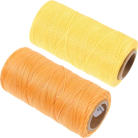 unbranded 2 Rolls Tufting Thread Earth Brown Waxed Sewing Thread Craft Accessories for Handicraft Lovers