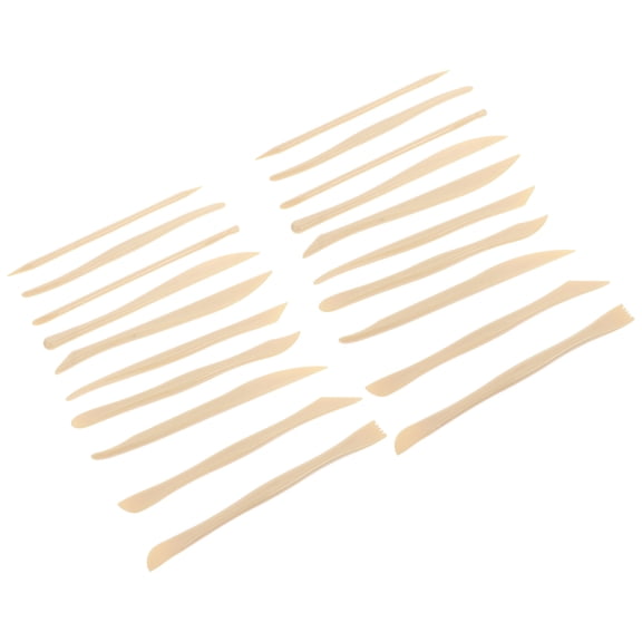 Toddmomy Clay Sculpting Tools Set Yellow Plastic 20 Pcs 15.5X1.3cm