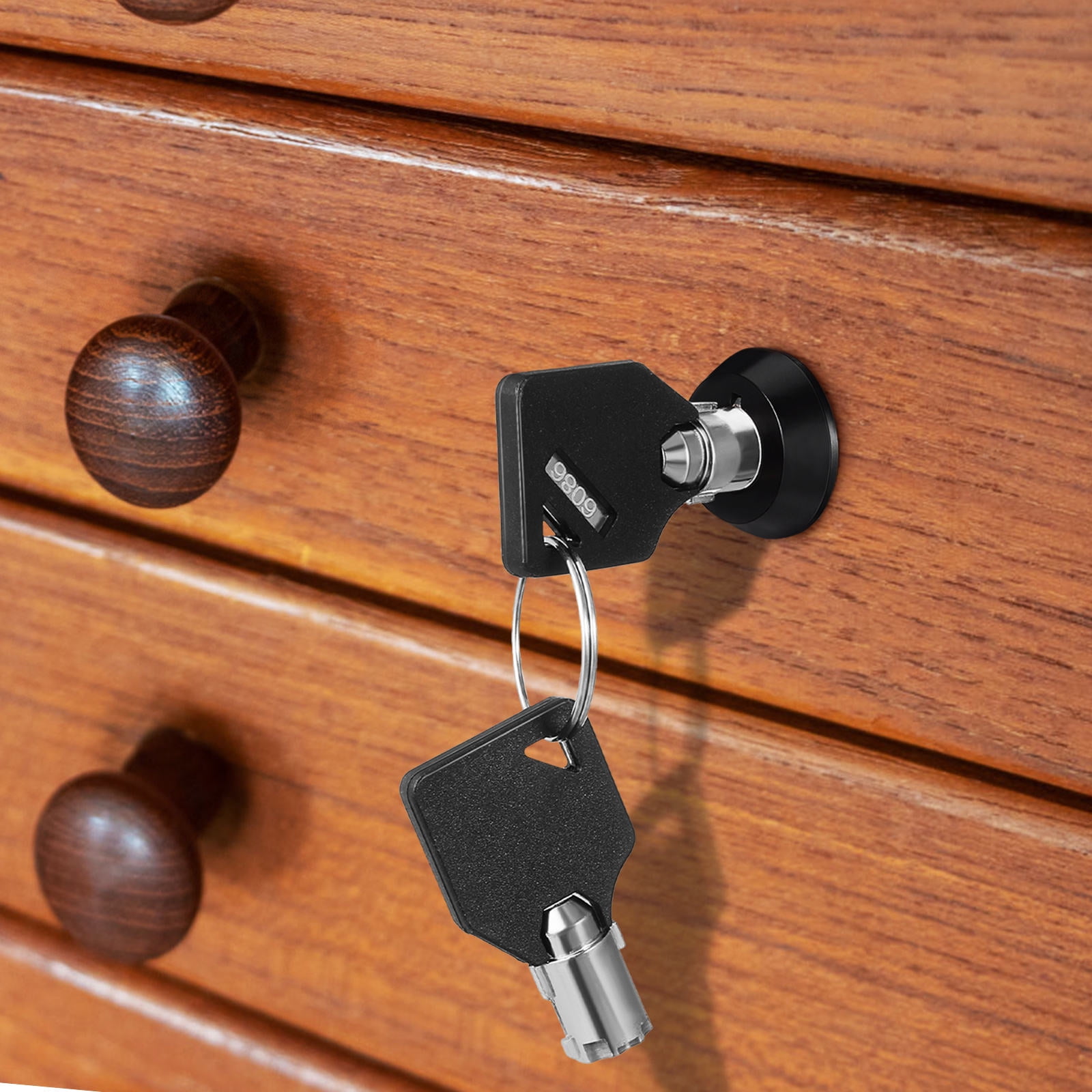 Raindrops Cabinet Locks Zinc Alloy Black Adults Home Use 2 Sets