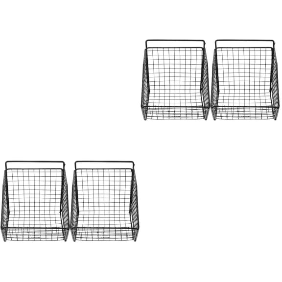 unbranded 2 Sets  Kitchen Wall Fruit Basket Onion Storage Wire Basket Multifunctional Wall-mounted Kitchen Vegetable Basket