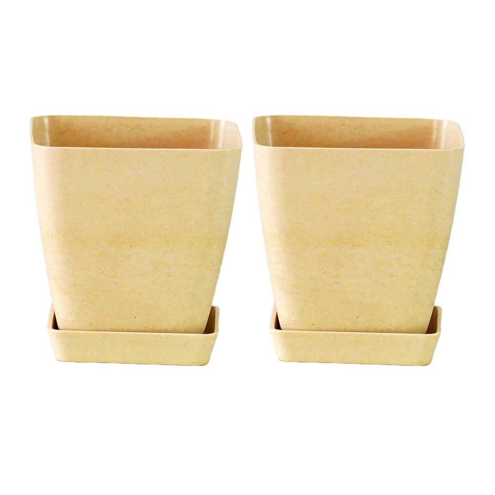 View of Durable Plant Fiber Pots for Succulents and Small Plants Great for Home ...
