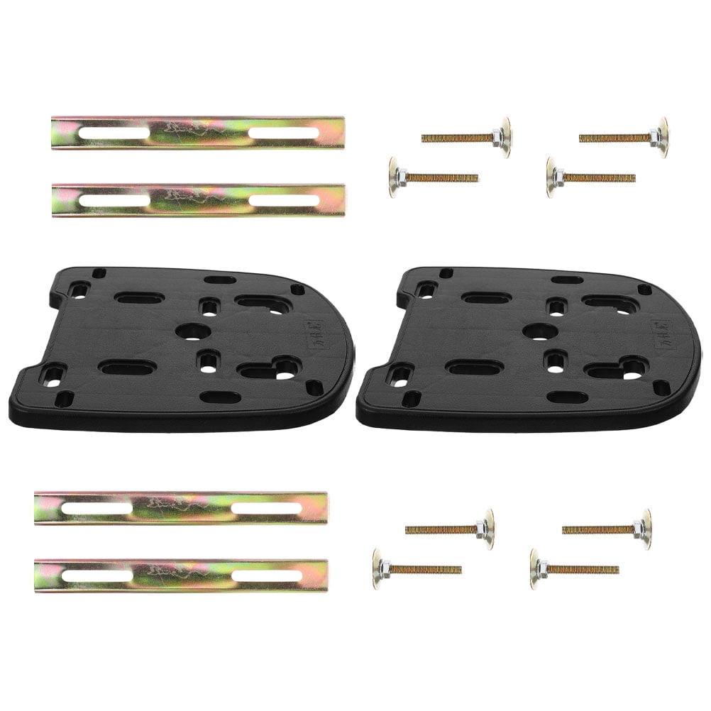 unbranded 2 Sets Motorcycle Rear Luggage Support Bracket Heavy Duty Tail Box Mounting Plate with Fixing Screws for Electric Bike Scooter Repair