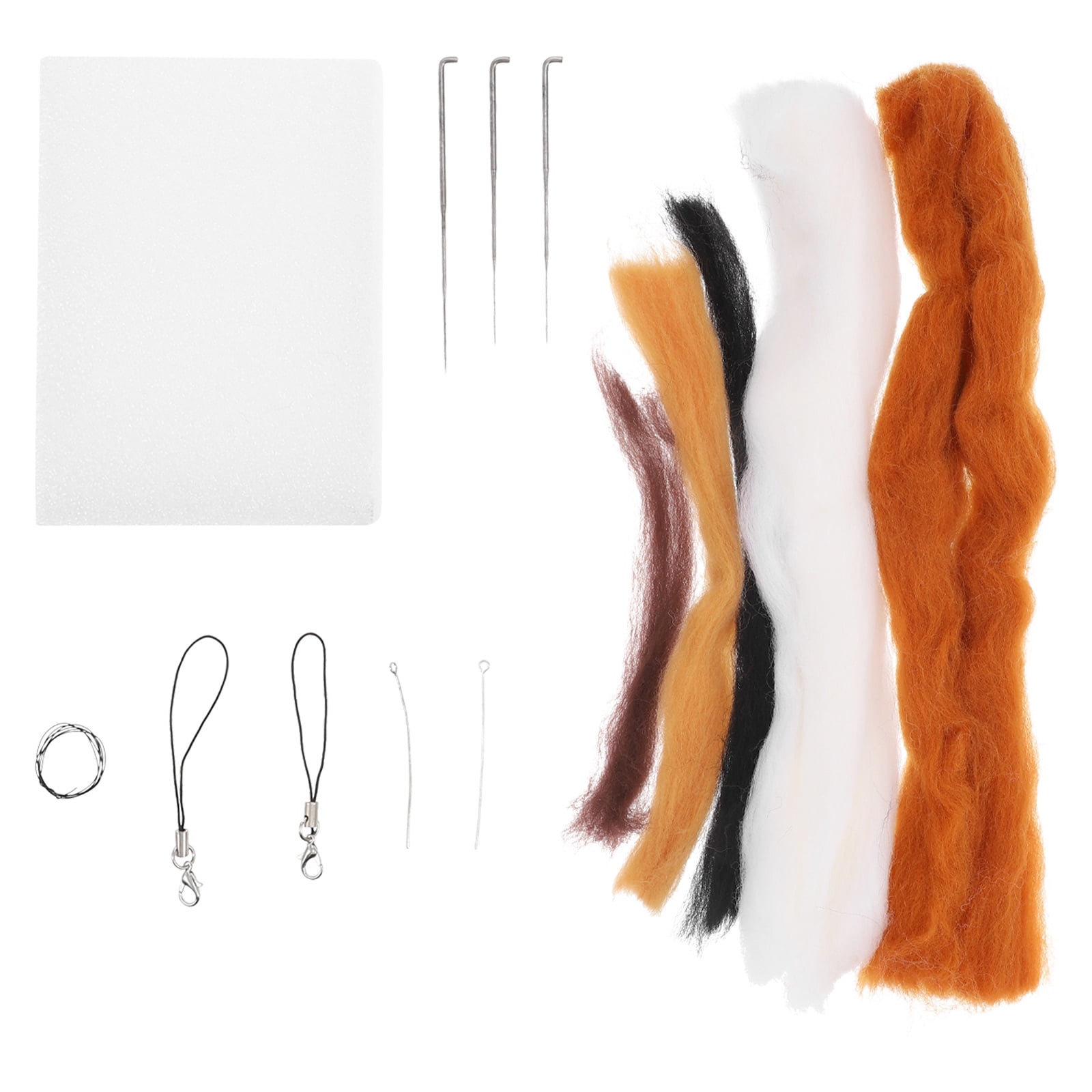 Poking Wool unbranded 2 Sets Poking Material Pack Cat Kitten Needle Felting DIY ...