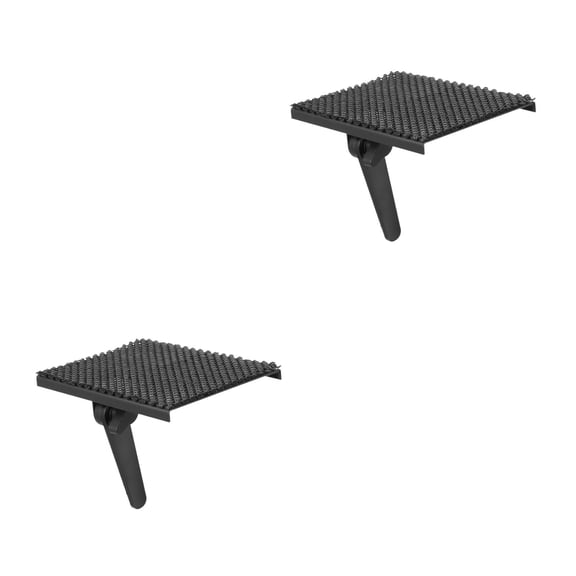 YSNOOWE Black TV Shelf, Easy to Install, and Space-Efficient 2Pcs