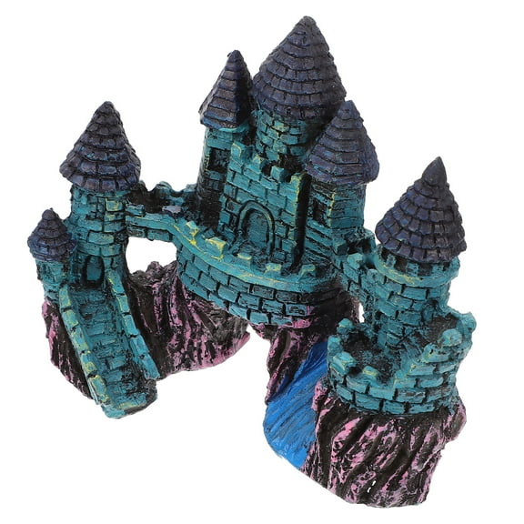 unbranded 2 pcs Fish Tank Resin Castle Aquarium Cave Hideout Decoration Landscape Ornament