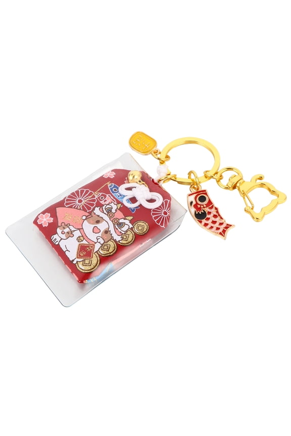 2 pcs  Lovely Cattle Bag Pendant Ox Year Keychain Calf Keyring Pendant Ox Year Gift