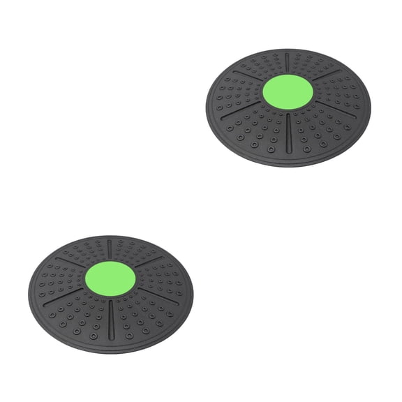 YSNOOWE Yoga Balance Board Green PP for Exercise and Core Strength 2Pcs