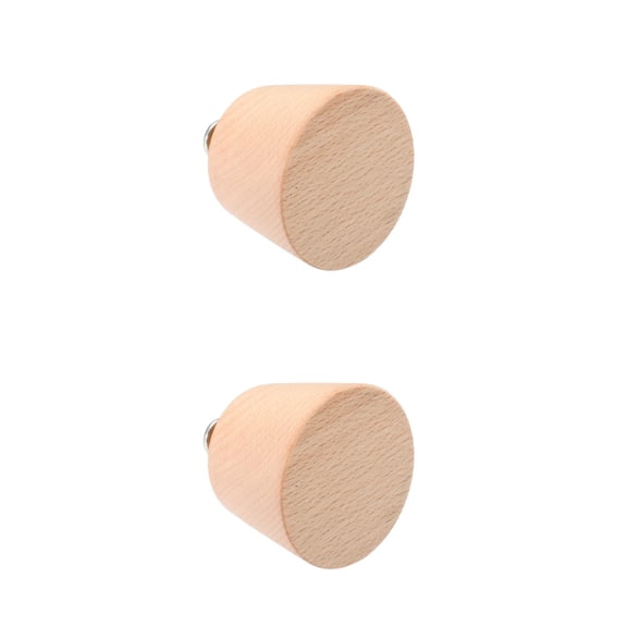 unbranded 2 pcs Simple Door Cone Knob Wooden Wardrobe Handle Drawer Pull Handle for Home